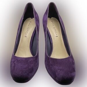 Via Spiga V-Siena Purple Suede Stiletto Heels